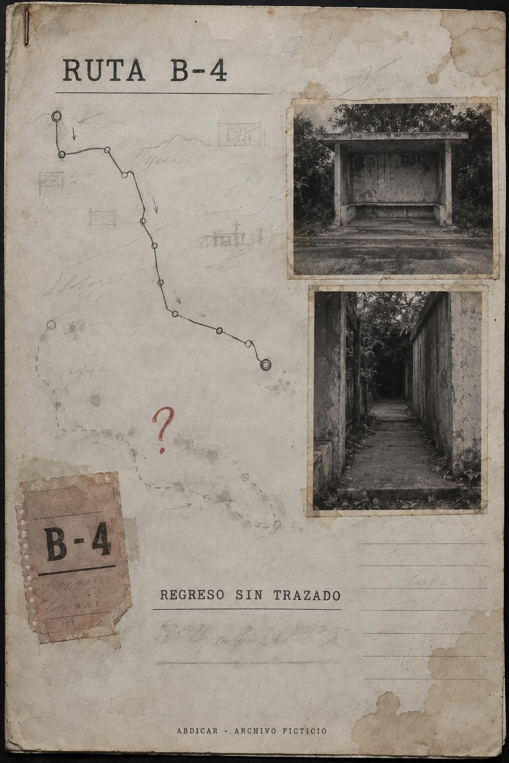 Lámina escaneada ficticia: B-4 · El regreso que falta
